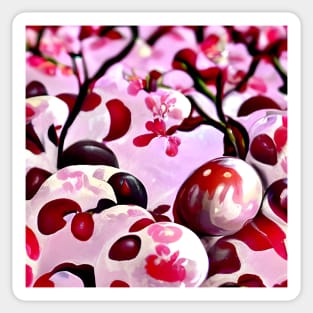 Abstract Cherries Sticker